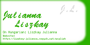 julianna liszkay business card